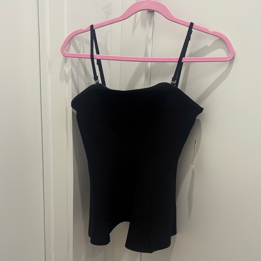 Anthropologie Black Women's Peplum Top NWT S